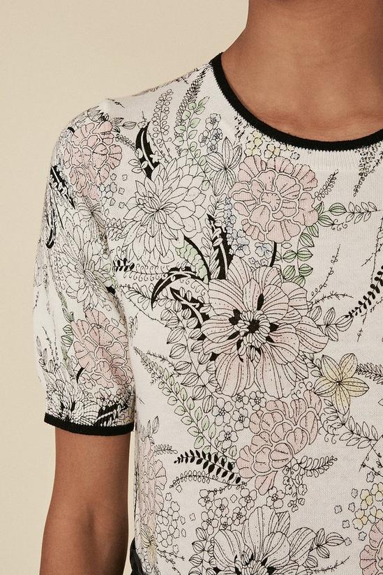 Oasis Floral Print Knitted Top 4