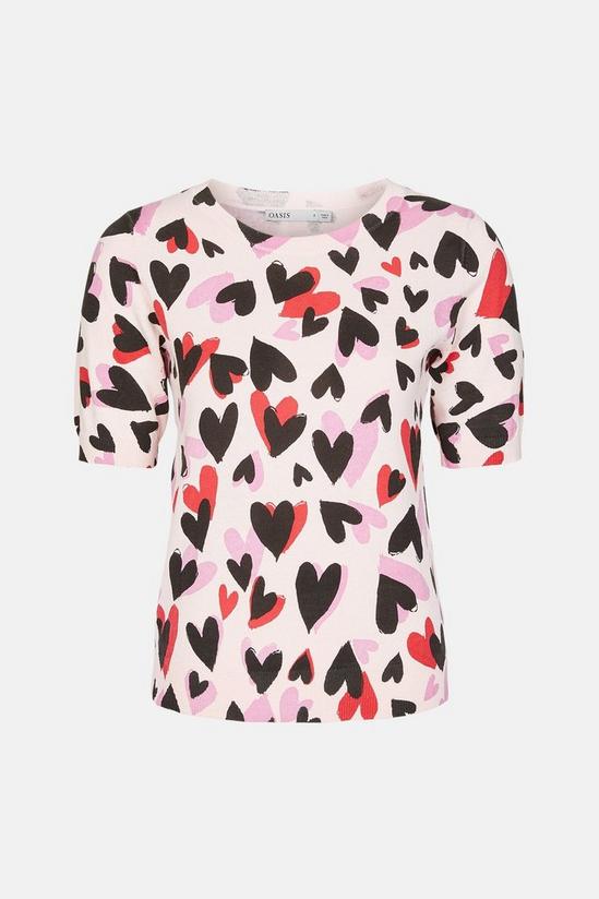 Oasis Heart Print Knitted Top 4