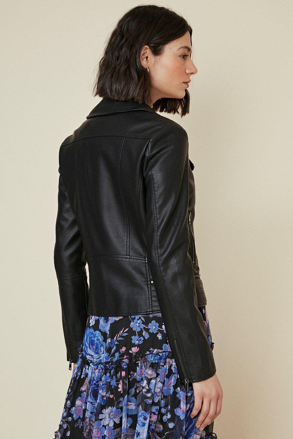 Oasis faux leather biker cheap jacket