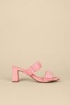 Oasis Ruched Double Strap Heeled Mule thumbnail 1