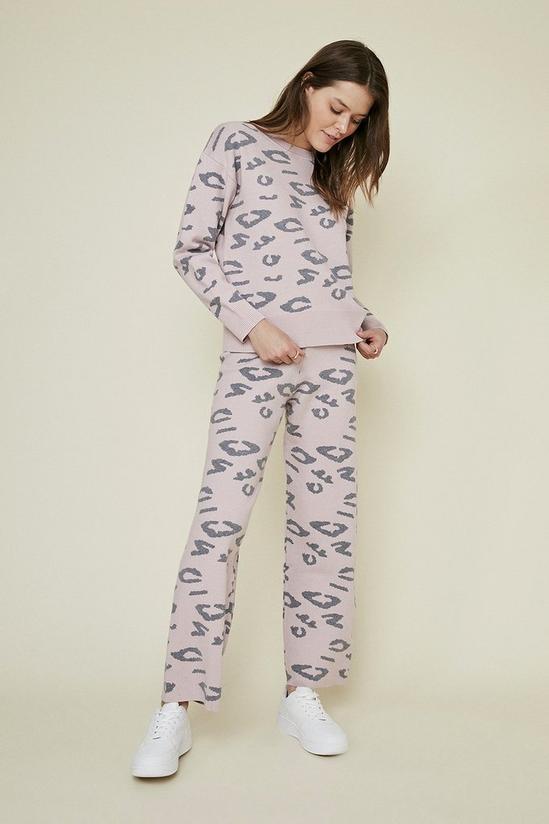 Oasis Animal Knitted Loungewear Two Piece Set 2