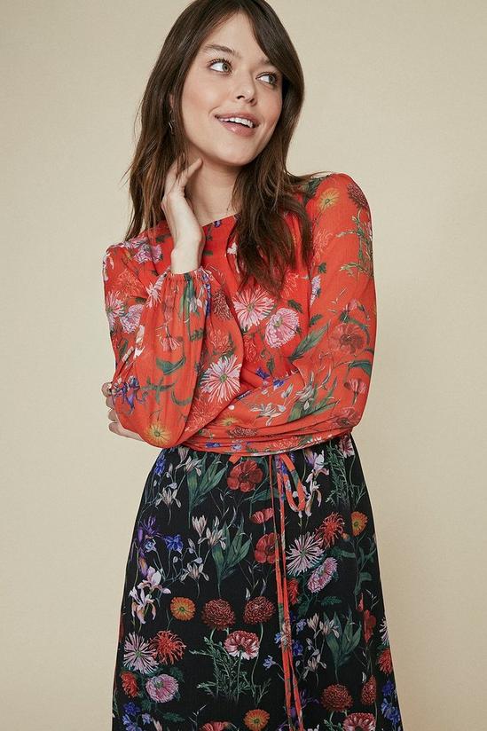 Oasis Floral Patched Midi Dress 3