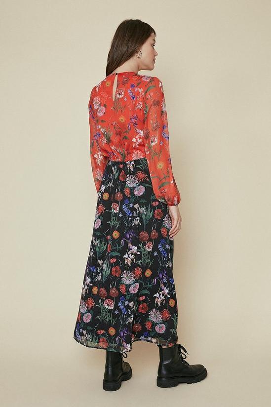 Oasis Floral Patched Midi Dress 4