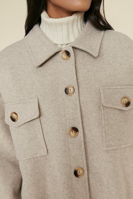 Oasis Longline Button Detail Jacket 4