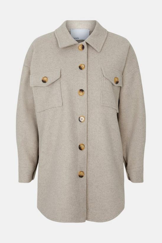 Oasis Longline Button Detail Jacket 5