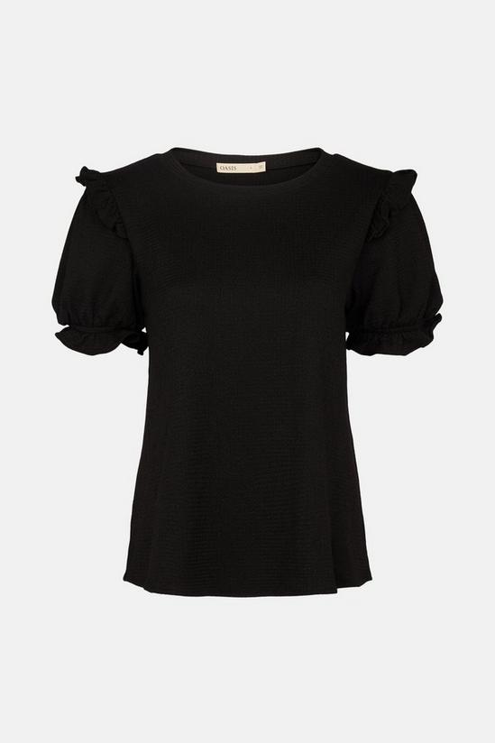 Oasis Textured Jersey Frill Sleeve Top 5