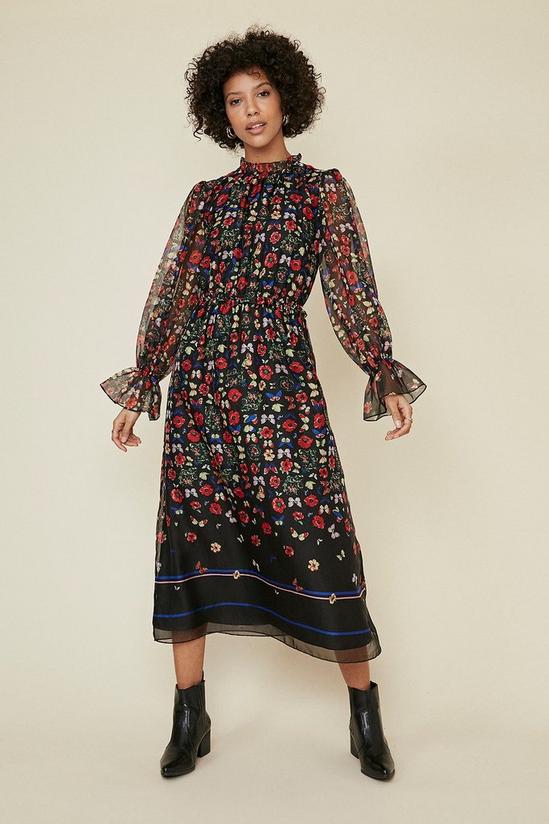 Oasis Floral Border Print Midi Dress 2