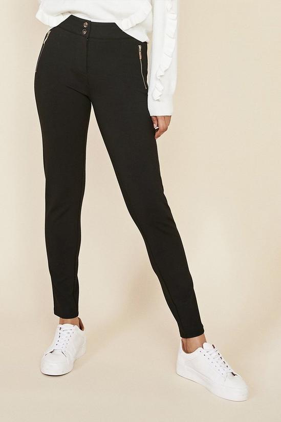 Oasis Zip Front Ponte Trousers 2