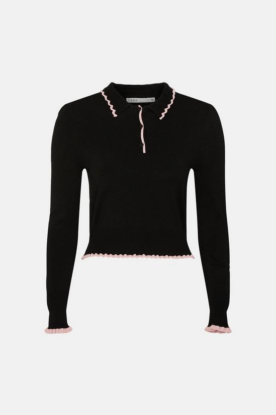 Oasis Pointelle Collared Jumper 4