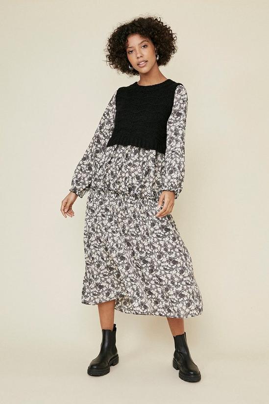 Oasis Knitted Floral Midi 2