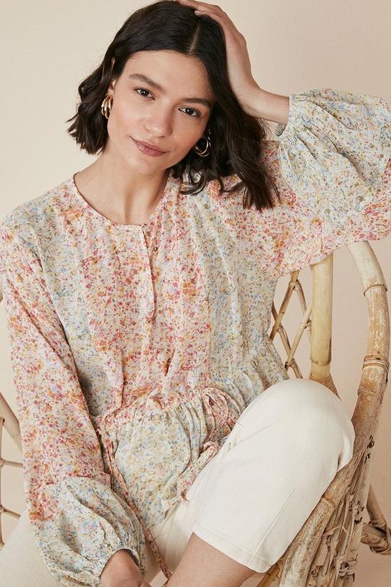 Oasis Ditsy Print Beaded Blouse 1