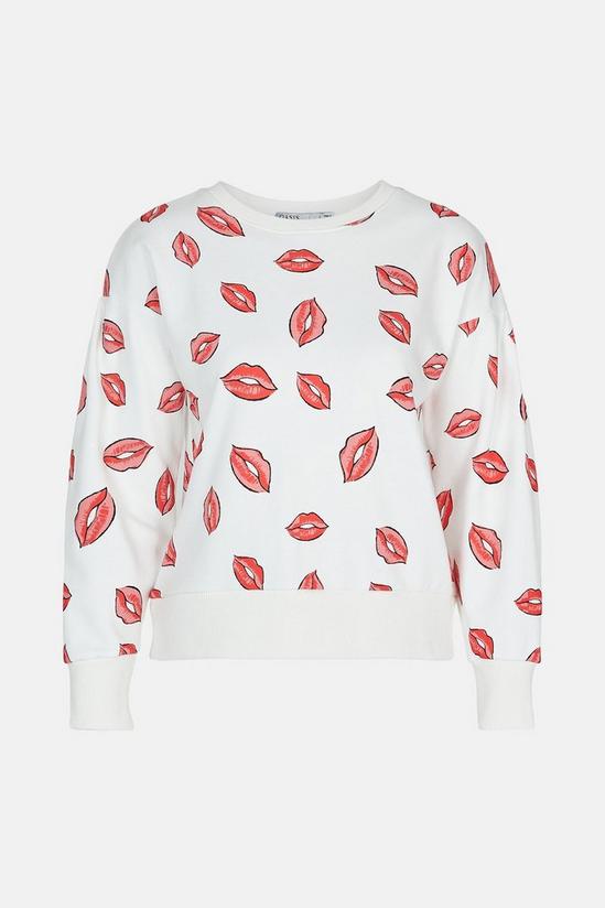 Oasis Lips Printed Sweatshirt 5