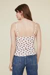Oasis Ditsy Pointelle Jersey Ruched Cami thumbnail 3