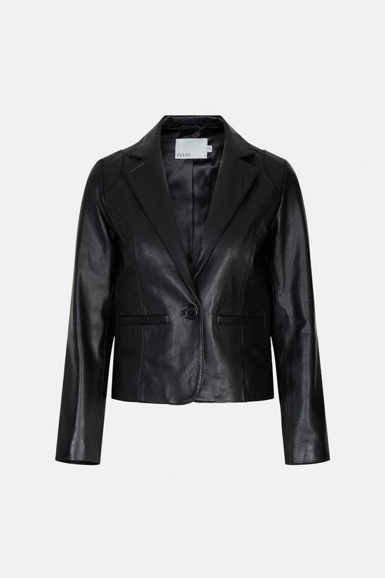 Oasis Leather Blazer Jacket 4