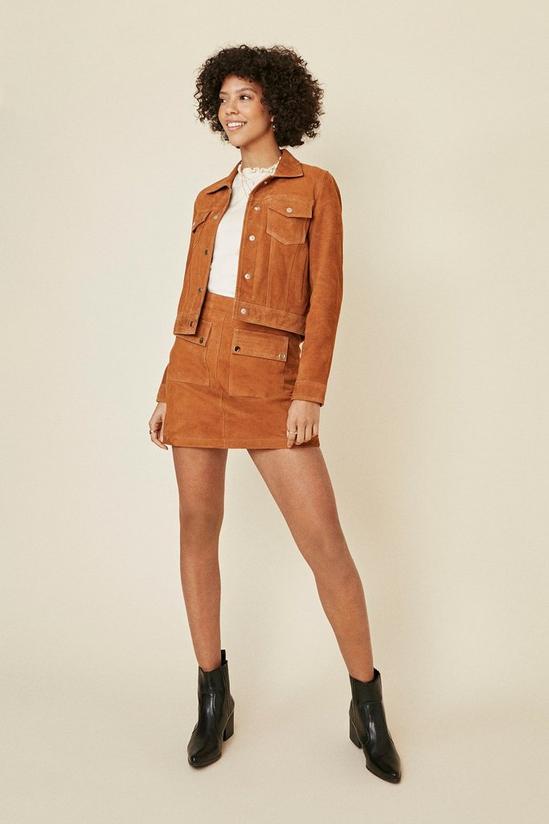 Oasis Button Front Suede Jacket 2