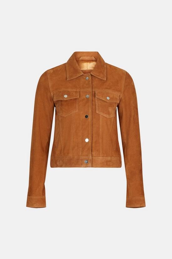 Oasis Button Front Suede Jacket 4