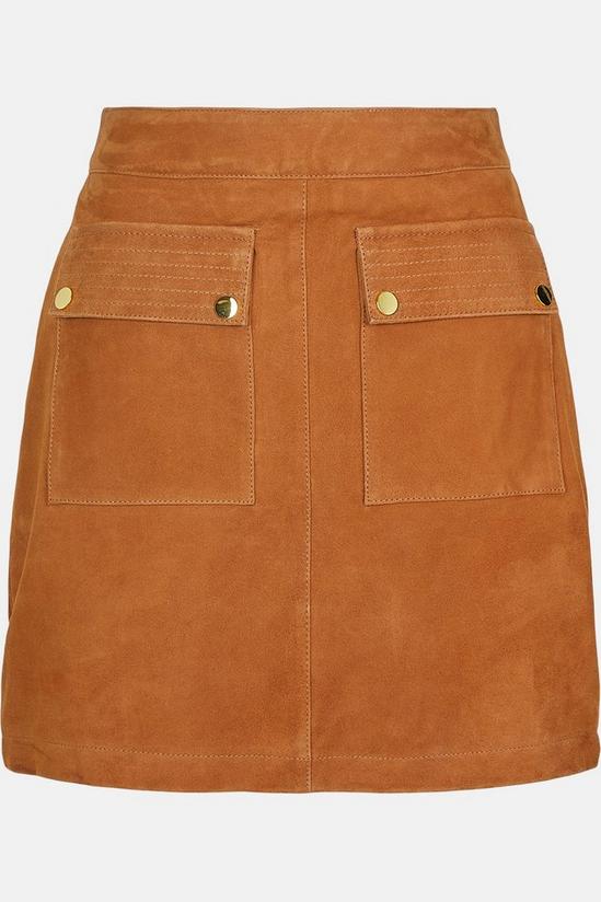 Oasis Suede Mini Skirt 4