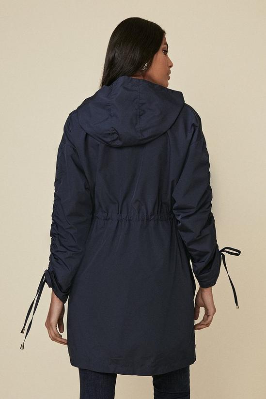 Oasis Satin Look Ruched Sleeve Parka 3