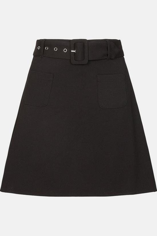 Oasis Premium Belted Ponte Skirt 4