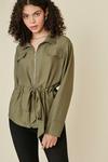 Oasis Linen Look Belted Jacket thumbnail 1