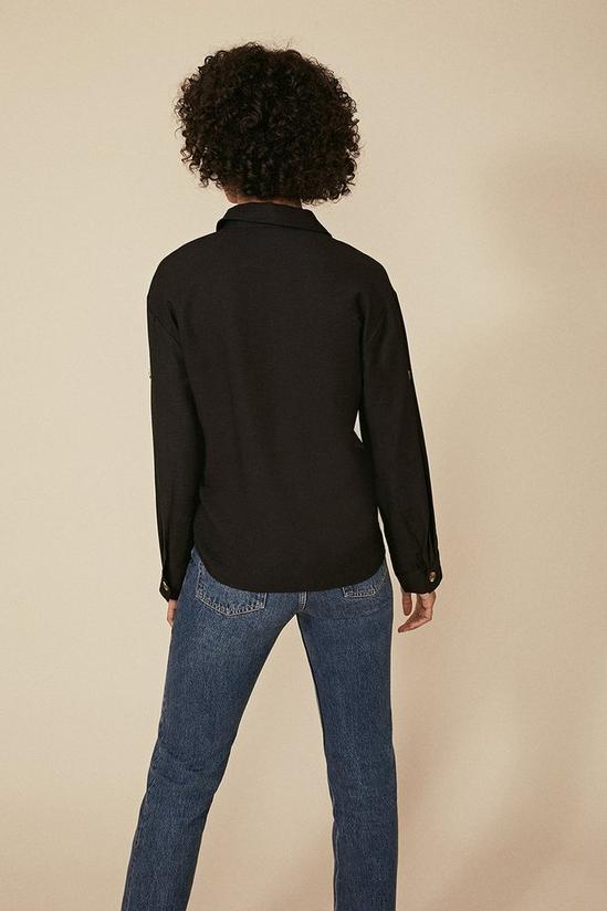 Oasis Pocket Detail Linen Look Shirt 3