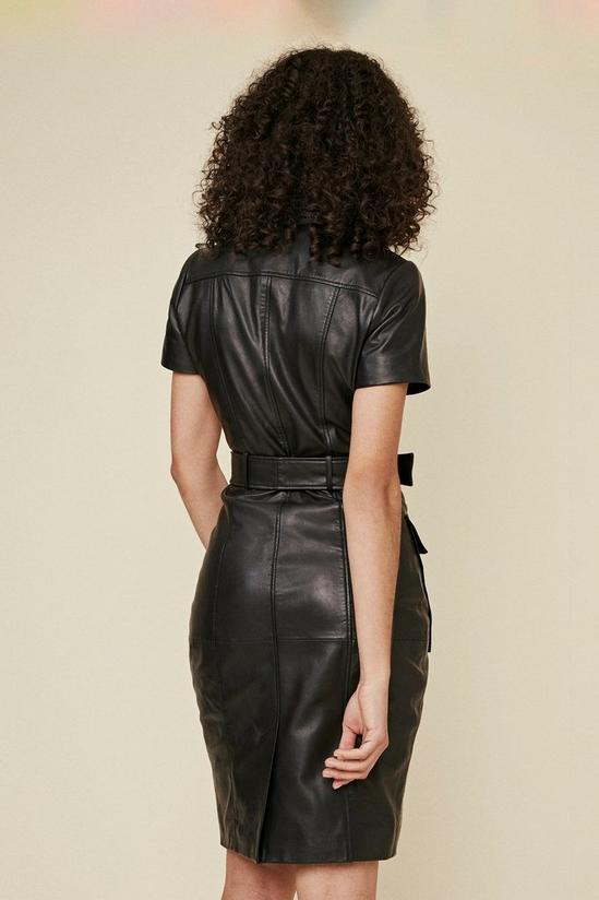 Oasis Belted Leather Mini Dress 3