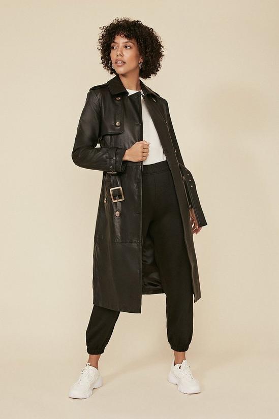 Oasis Leather Trench Coat 1