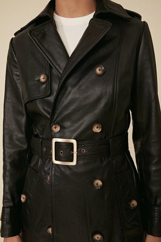Oasis Leather Trench Coat 4