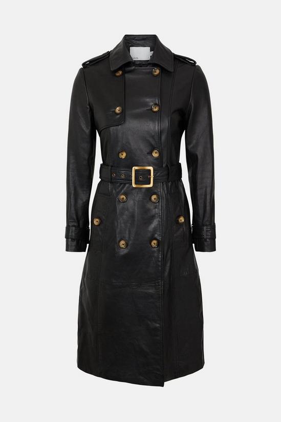Oasis Leather Trench Coat 5