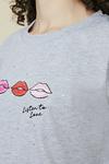 Oasis Embroidered Lips And Hotfix T Shirt thumbnail 4