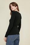 Oasis Ruched V Neck Long Sleeve Top thumbnail 3
