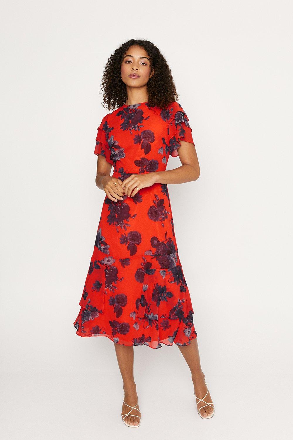 Shadow floral dress oasis sale