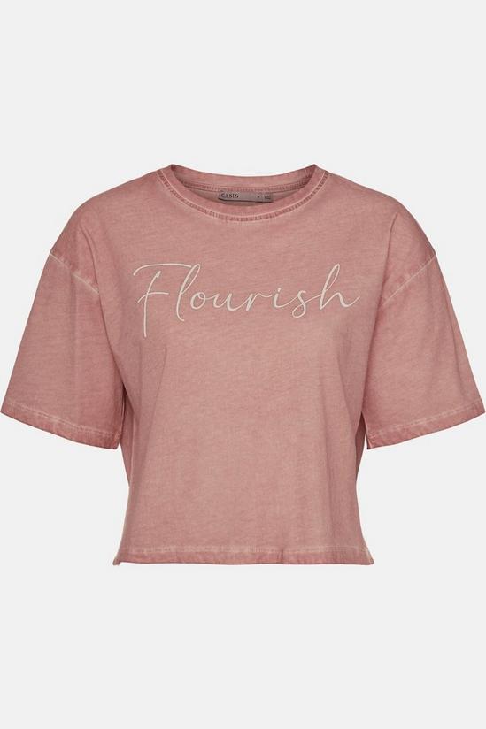 Oasis Flourish Slogan T Shirt 5