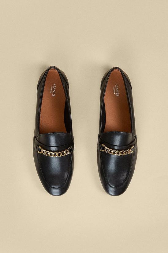 Oasis Leather Chain Detail Loafer 2