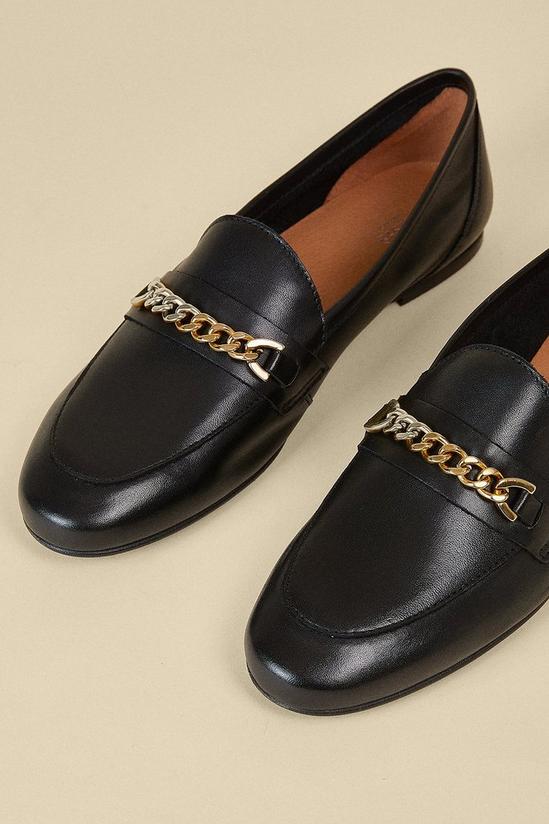 Oasis Leather Chain Detail Loafer 3