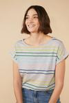 Oasis Marl Rainbow Stripe T Shirt thumbnail 1