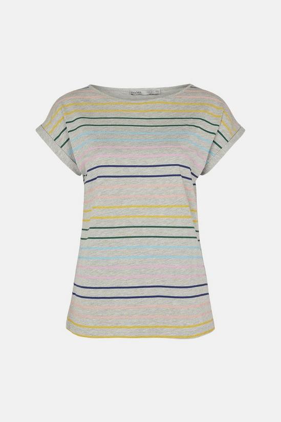 Oasis Marl Rainbow Stripe T Shirt 5