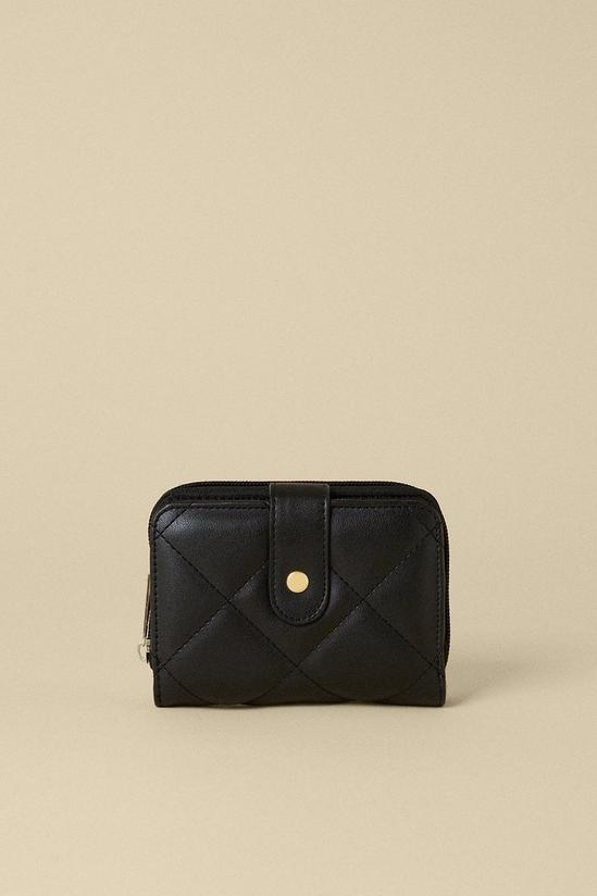 Oasis Quilted Zip Round Purse 1