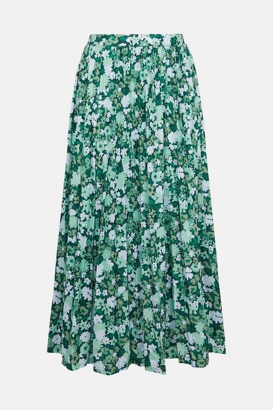 Oasis Floral Pleated Midi Skirt 5