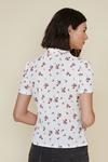 Oasis Floral Pointelle Frill Polo Top thumbnail 3