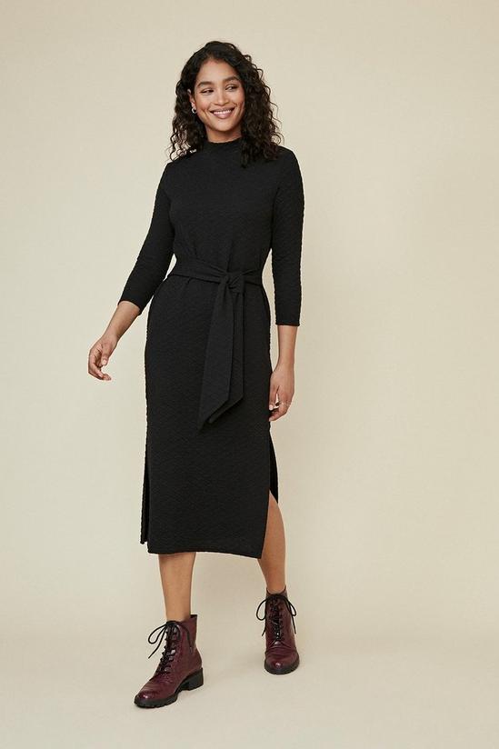 Oasis Quilted Tie Front Midi Dress 1