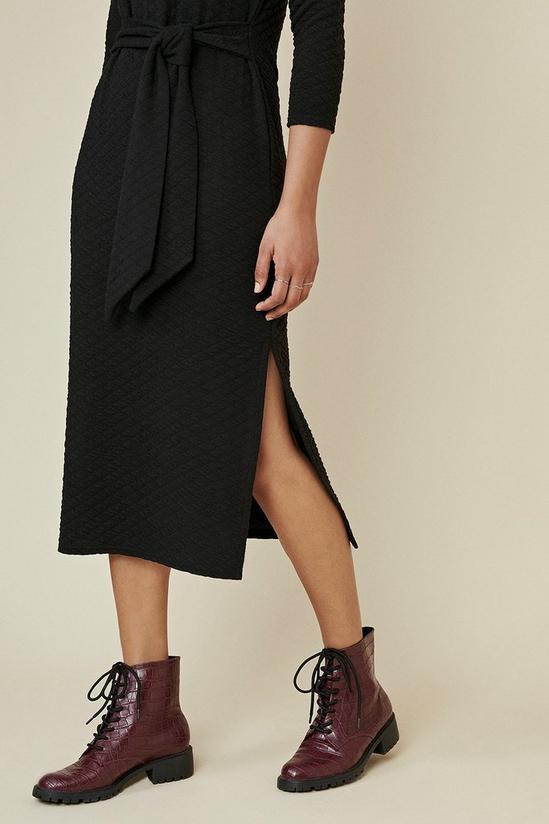 Oasis Quilted Tie Front Midi Dress 2