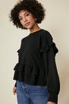 Oasis Quilted Frill High Sweatshirt thumbnail 1