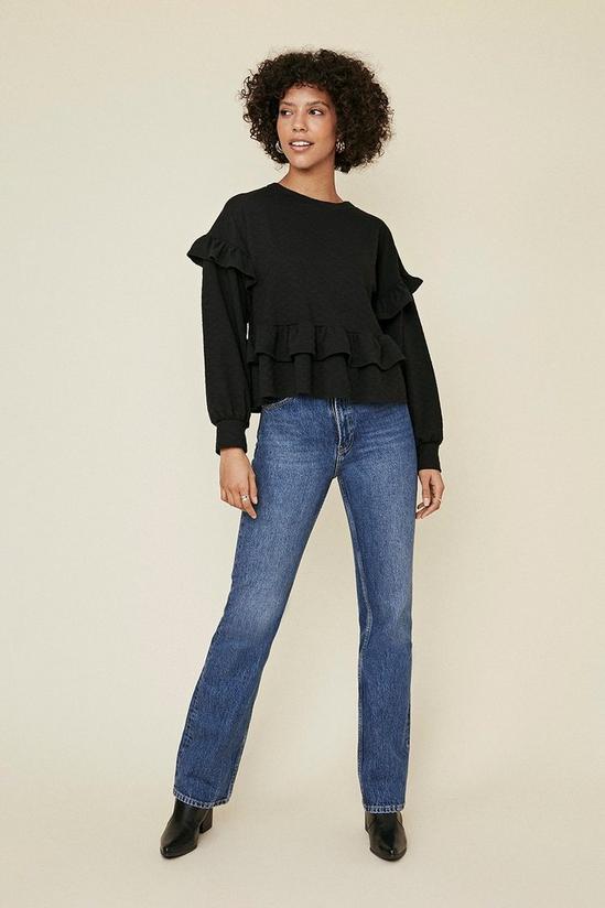 Oasis Quilted Frill High Sweatshirt 2