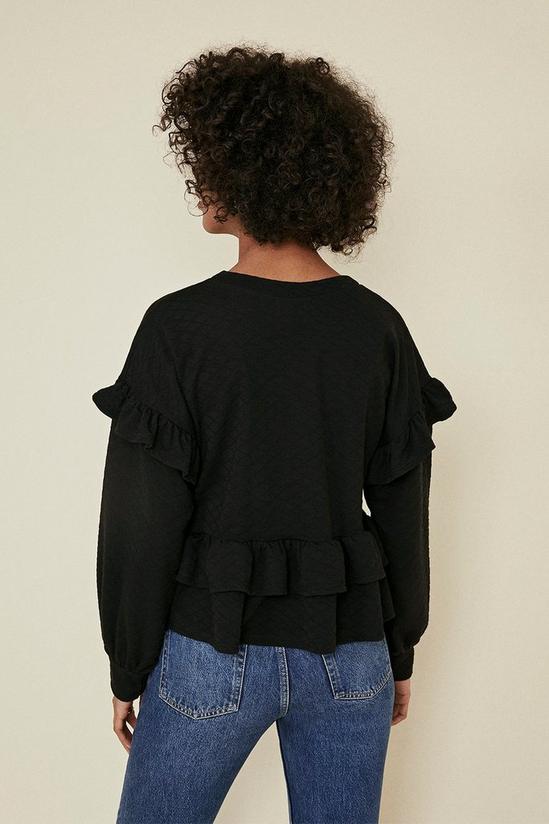 Oasis Quilted Frill High Sweatshirt 3