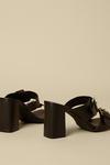 Oasis Buckle Detail Double Strap Heeled Mule thumbnail 3