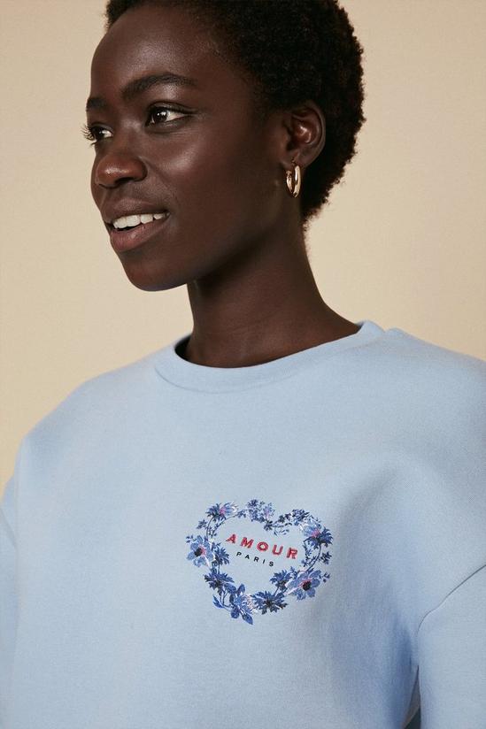 Oasis Amour Embroidered Sweatshirt 1