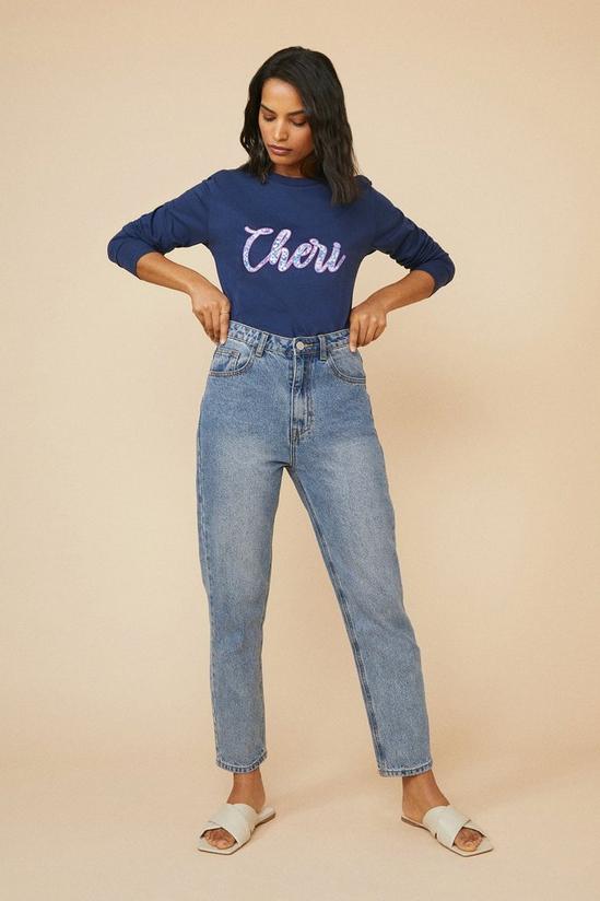 Oasis Cheri Puff Print Long Sleeve T Shirt 3