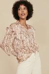Oasis Floral Printed Double Ruffle Blouse thumbnail 1