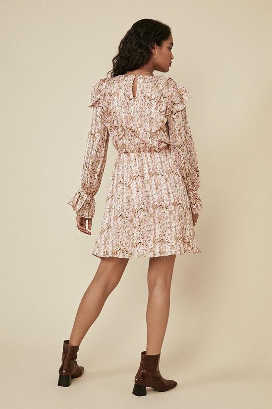Oasis Floral Printed Double Ruffle Skater Dress 3